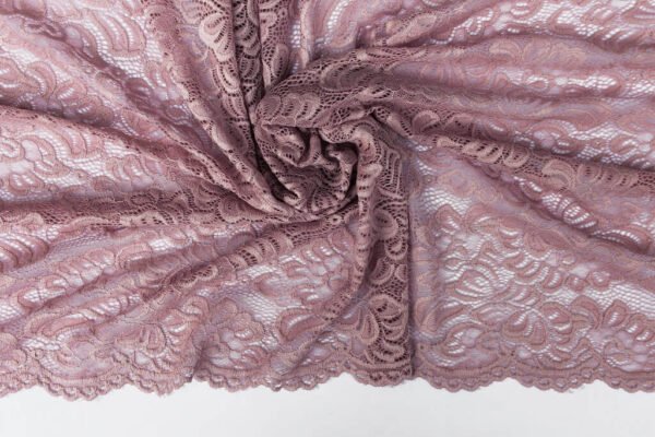 Pale rose Lace with scalloped edge