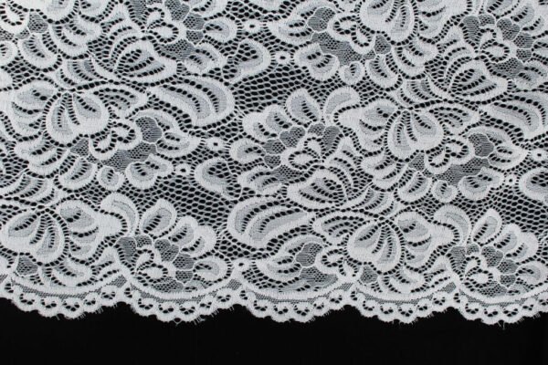 Ivory Lace with scalloped edge