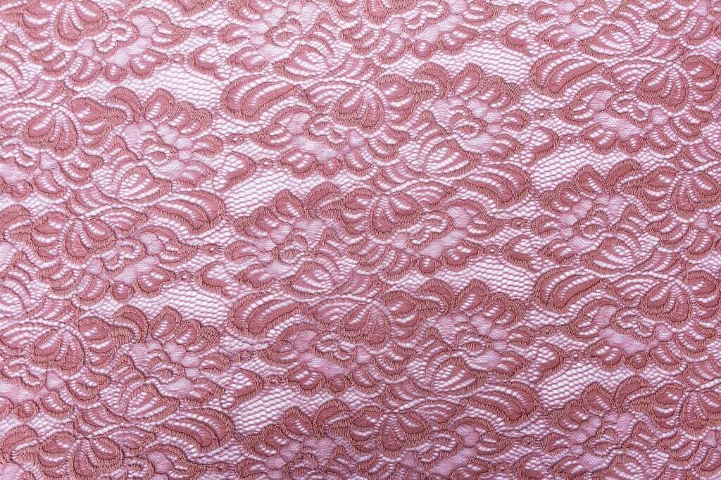 NYLON LACE SPANDEX ROSE Lace with scalloped edge