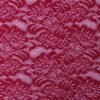 Raspberry red Lace with ornamental floral design