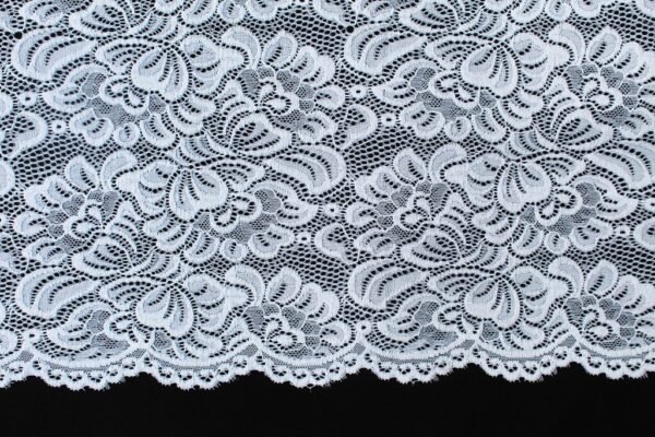 White Lace with scalloped edge
