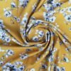 POLYESTER STRETCH DRESS FABRIC DES.9/4 MUSTARD BACKGROUND