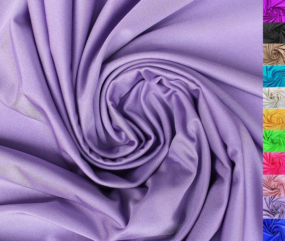 Knitted Elastic Polyester Spandex Fabric 4 Way Stretch Purple Lycra Fabric  For Swimwear