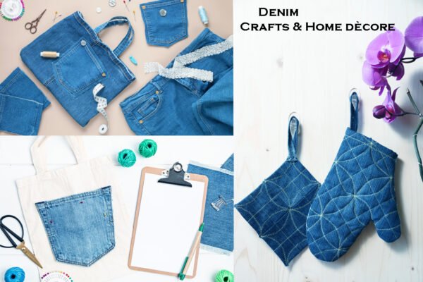 Denim Fabric in Crafts and home decore Classic Blue