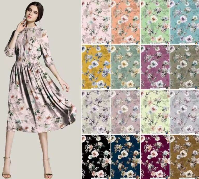 Polyester fabric, floral fabric, polyester fabric print