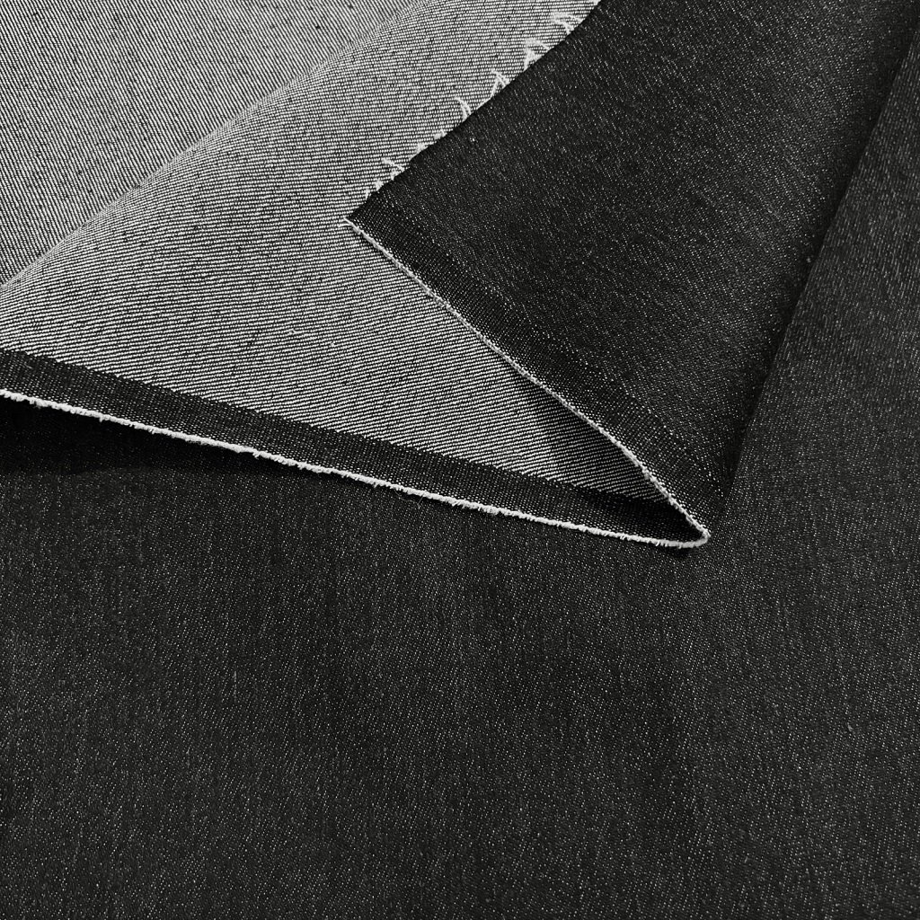 Gray Black Denim fabric, jean fabric, jean material, medium weight denim fabric by the yard img4