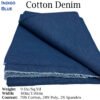 Indigo Blue Denim fabric, jean fabric, jean material, medium weight denim fabric by the yard