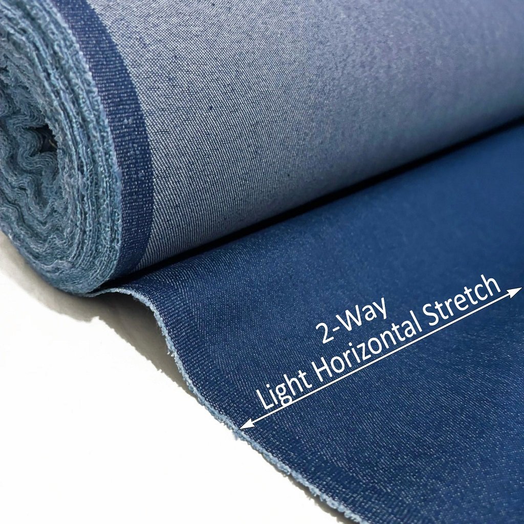 Indigo Blue Denim fabric, jean fabric, jean material, medium weight denim fabric by the yard img3