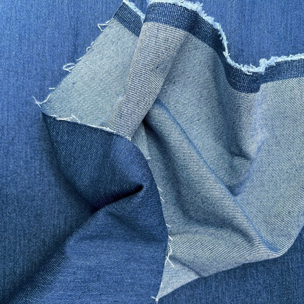 Indigo Blue Denim fabric, jean fabric, jean material, medium weight denim fabric by the yard img5