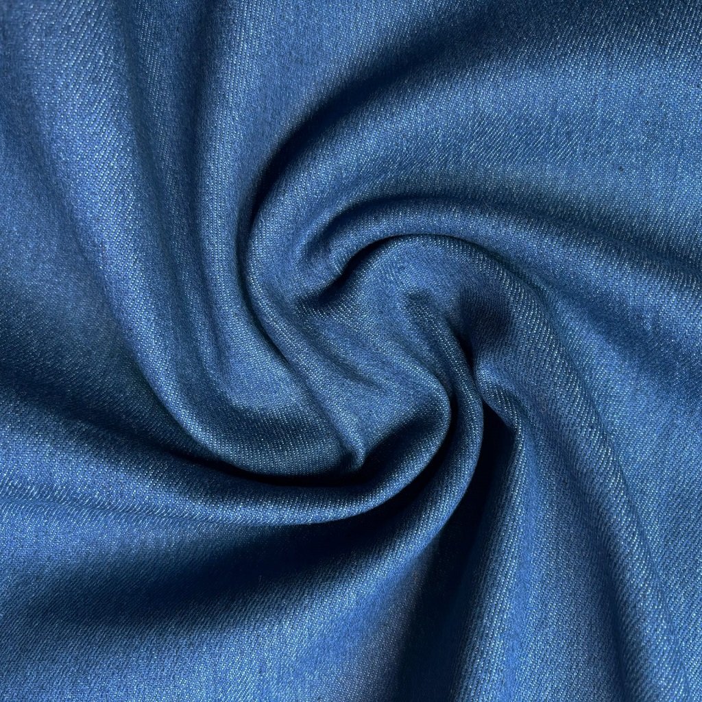 Indigo Blue Denim fabric, jean fabric, jean material, medium weight denim fabric by the yard img7