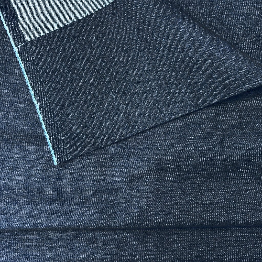 Navy Blue Denim fabric, jean fabric, jean material, medium weight denim fabric by the yard img5