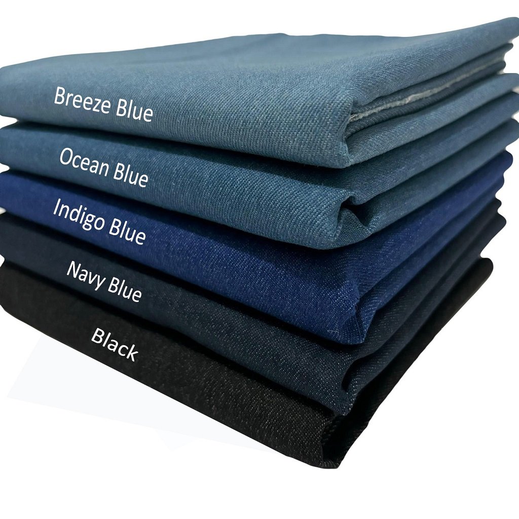 Navy Blue Denim fabric, jean fabric, jean material, medium weight denim fabric by the yard img6