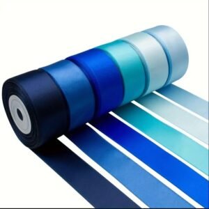 Ribbon for gift wrapping, Blue ribbon, Christmas ribbon