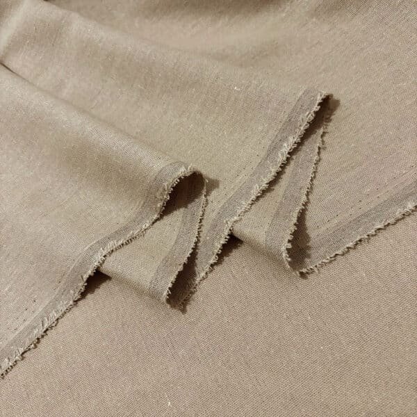 Linen material, Linen Fabric by the yard for clothing, Embroidery linen fabric, khaki, beige, tan