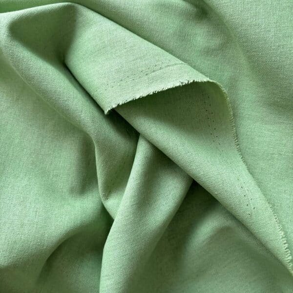 Linen material, Linen Fabric by the yard for clothing, Embroidery linen fabric, olive green