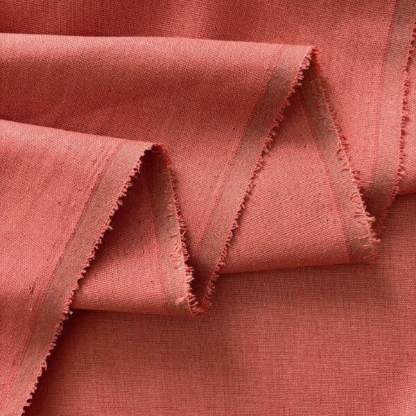 Linen material, Linen Fabric by the yard for clothing, Embroidery linen fabric, rust