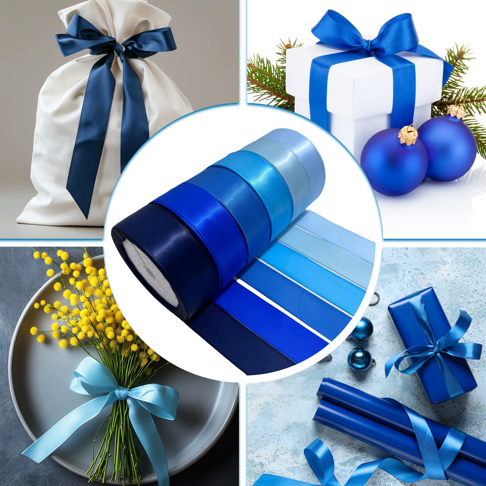 Ribbon for gift wrapping, red ribbon, blue ribbon, yellow ribbon, orange ribbon, green ribbon satin ribbon christmas ribbon pic6 png