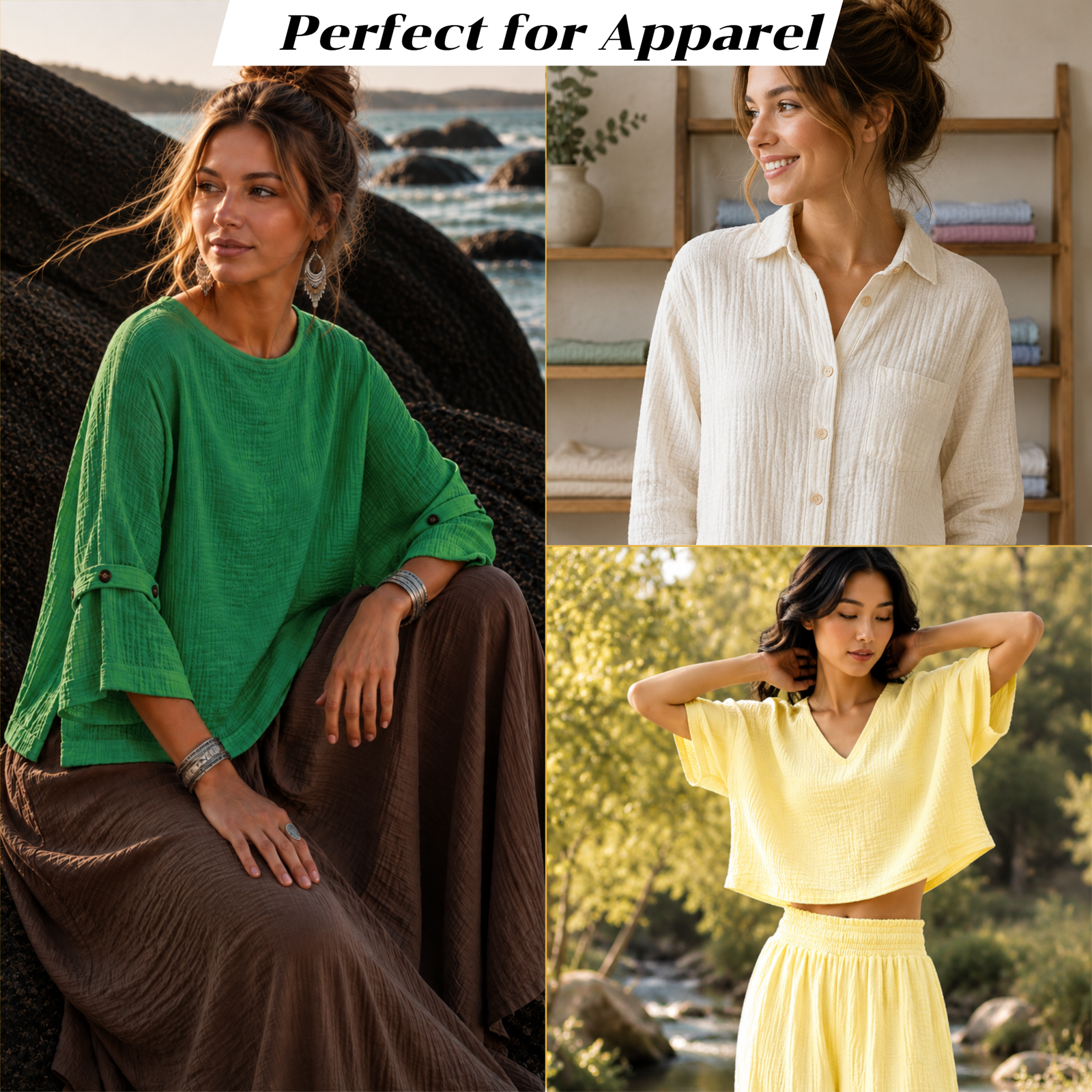 Cotton Double Gauze Green. Apparel and clothing.jpeg